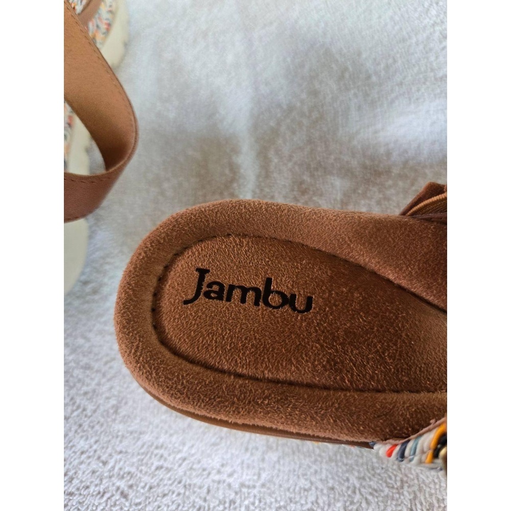 Jambu Destiny Sandals 8.5M Multicolor Wedge Braided Straps Chunky Sole Boho - Picture 5 of 9